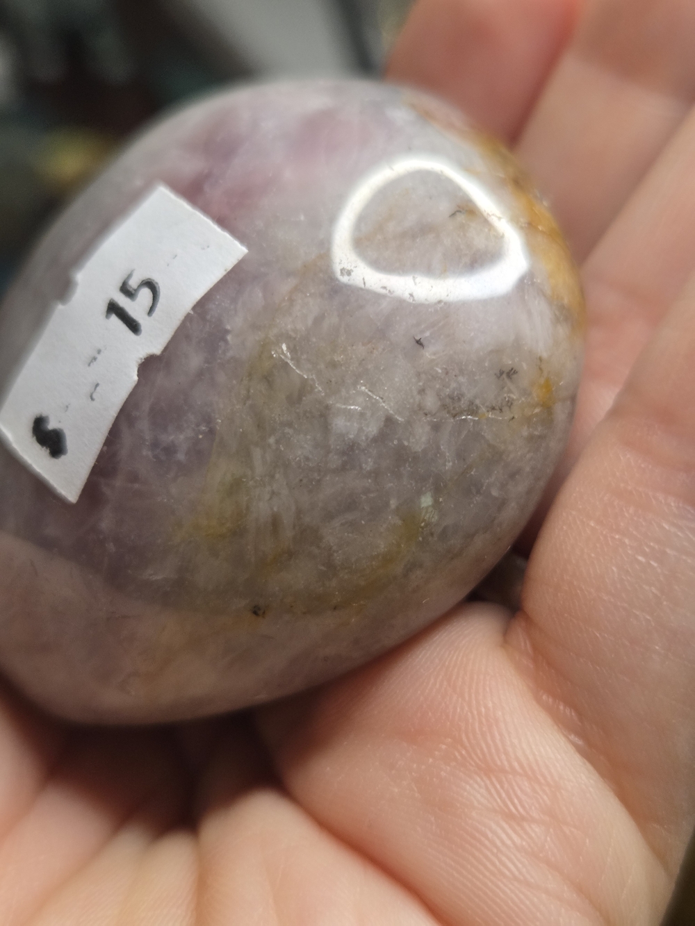 Pink Tourmaline Palmstone - Picture 11 of 16